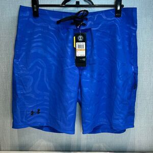 NEW UA Water-Repellent Mens Shorts Sz 36 Blue UPF 40 UV Protection Under Armour